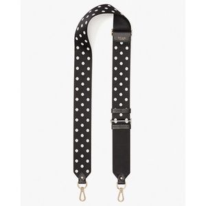 Kate Spade Make It Mine Strap Black Polka Dot Crossbody Guitar NWT NEW